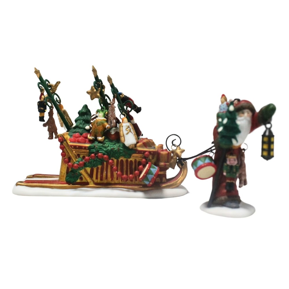 DEPT 56 HERITAGE VILLAGE COLLECTION FATHER CHRISTMAS'S JOURNEY - RETIRED